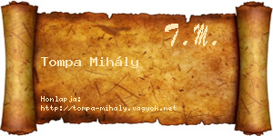 Tompa Mihály névjegykártya