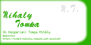 mihaly tompa business card